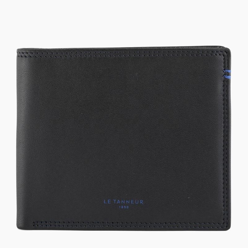 PORTEFEUILLE HORIZONTAL ZIPPÉ MARTIN NOIR LE TANNEUR