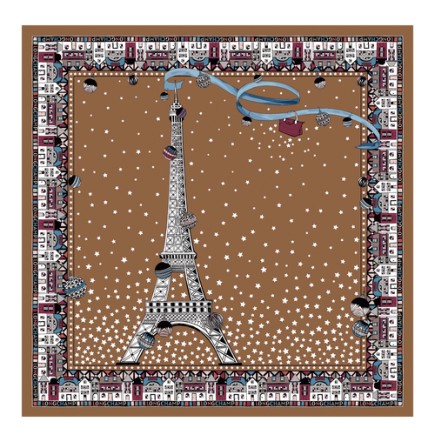 CARRÉ DE SOIE 50CM LONGCHAMP NOISETTE