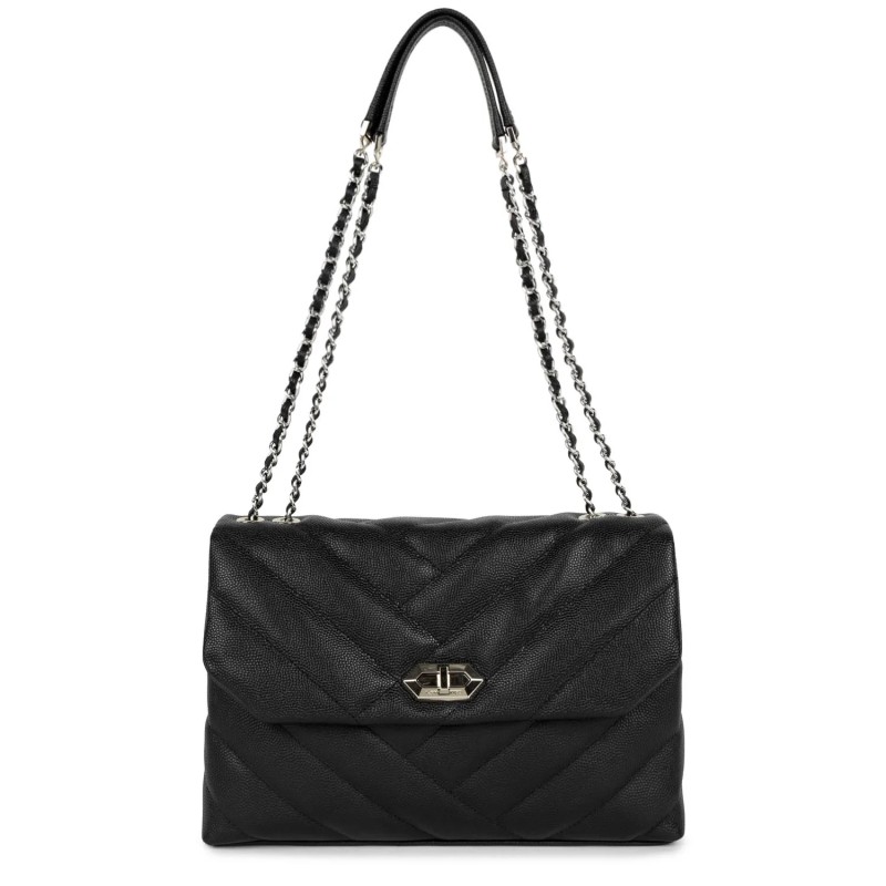 SAC TROTTEUR CAVIAR MATELASSÉ NOIR LANCASTER SAC TROTTEUR CAVIAR MATELASSÉ NOIR LANCASTER