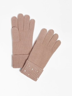 GANTS PERLES FEMME TAILLE L TAUPE GUESS