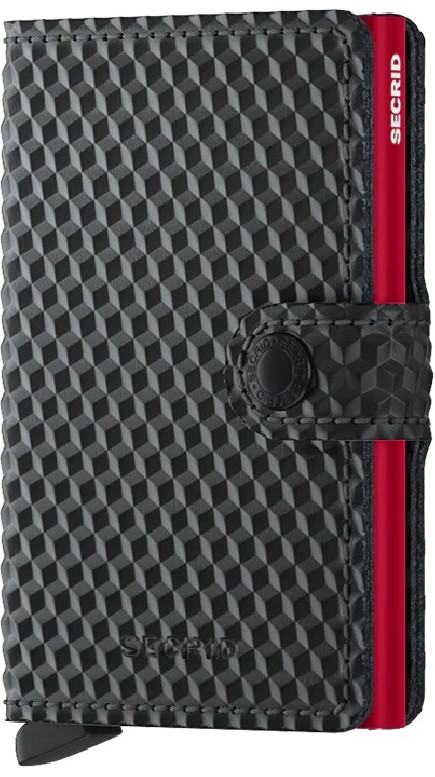 PORTE CARTES MINIWALLET SECRID NOIR/ROUGE CUBIC