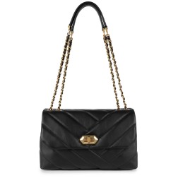 SAC TROTTEUR Á RABAT SOFT MATELASSÉ NOIR LANCASTER