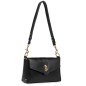 SAC TROTTEUR FOULONNÉ DOUBLE NOIR IN NUDE LANCASTER