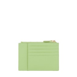 PORTE CARTES ZIPPÉ NINON VERT POMME OCÉAN LANCEL