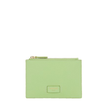 PORTE CARTES ZIPPÉ NINON VERT POMME OCÉAN LANCEL