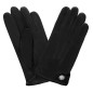 GANTS TACTILES CUIR PRESTIGE HOMME NOIR DOUBLURE EN SOIE GLOVE STORY