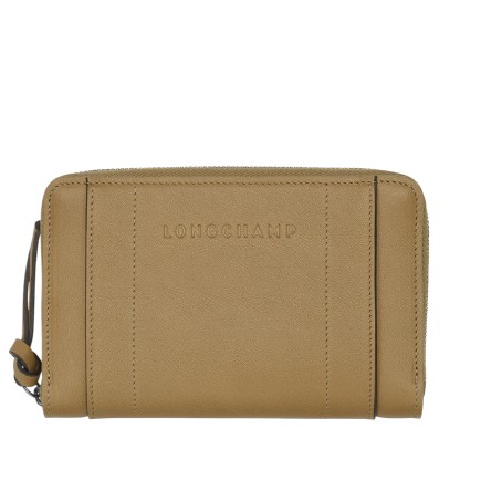 LONGCHAMP 3D PORTEFEUILLE COMPACT TABAC