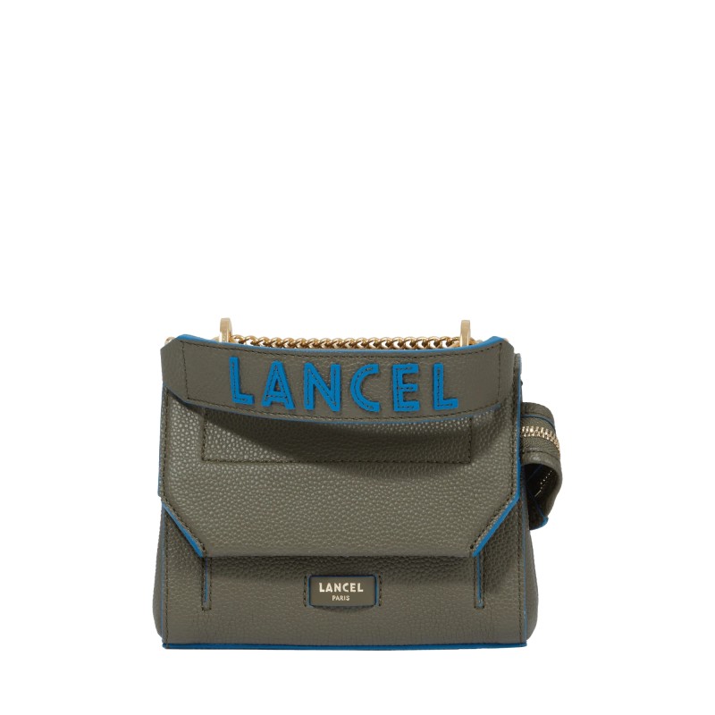 SAC À RABAT NINON PETIT MODÈLE KAKI FONCÉ/COBALT LANCEL SAC À RABAT NINON PETIT MODÈLE KAKI FONCÉ/COBALT LANCEL