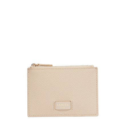 PORTE CARTES ZIPPÉ NINON CAPPUCCINO/DORÉ LANCEL