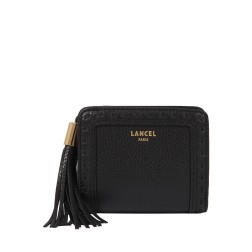 PORTEFEUILLE COMPACT ZIPPÉ PREMIER FLIRT LANCEL NOIR