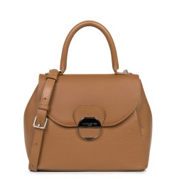 SAC À MAIN AVEC FERMOIR FOULONNÉ PIA CAMEL LANCASTER