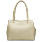 SAC CABAS ÉPAULE FOULONNÉ DOUBLE CHAMPAGNE IN NUDE LANCASTER
