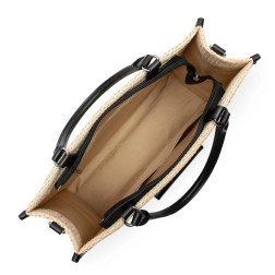 SAC CABAS MAIN ACTUAL MINI OSIER BEIGE/NOIR LANCASTER