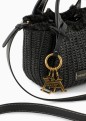 PETIT SAC CABAS EN PAILLE TRESSÉ NOIR EMPORIO ARMANI