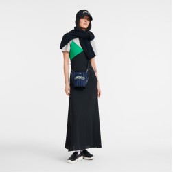 LONGCHAMP ESSENTIAL TOILE UNIVERSITÉ SAC BANDOULIÈRE XS MARINE