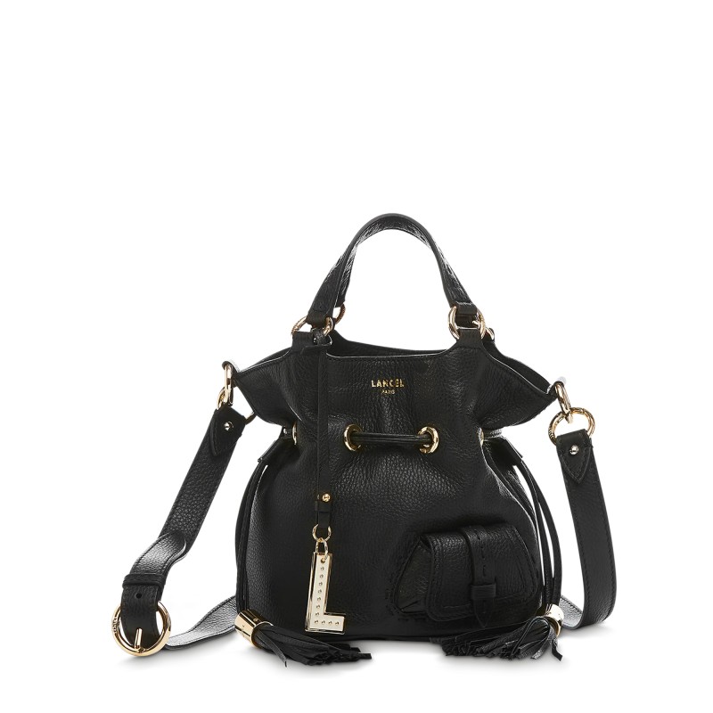 SAC SEAU PREMIER FLIRT PETIT MODÈLE NOIR/DORÉ LANCEL