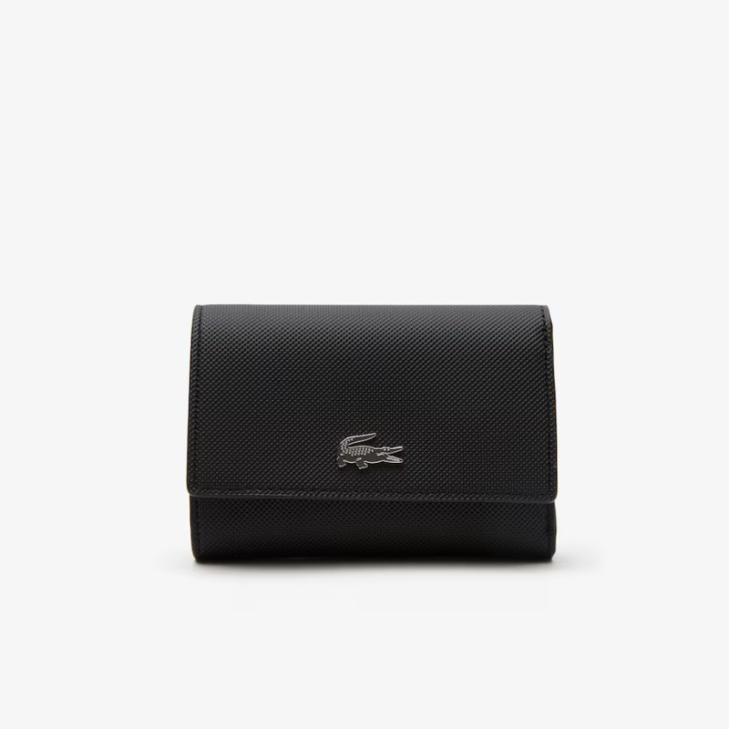 PORTE-MONNAIE ANNA NOIR FARINE LACOSTE