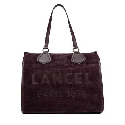 SAC CABAS ZIPPÉ L LANCEL TOTE CHOCOLAT