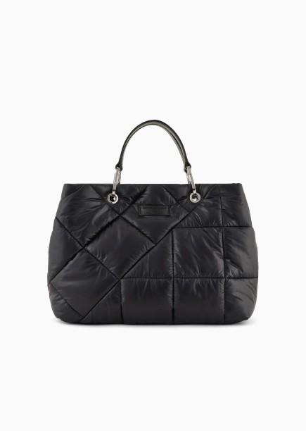 SAC CABAS MATELASSÉ NOIR MYEA BAG EMPORIO ARMANI