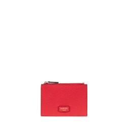 PORTE CARTES ZIPPÉ NINON ROUGE BAISER LANCEL