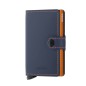 PORTE CARTES MINIWALLET MATTE BLEU NUIT & ORANGE SECRID