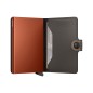 PORTE CARTES MINIWALLET MATTE TRUFFE & ORANGE SECRID