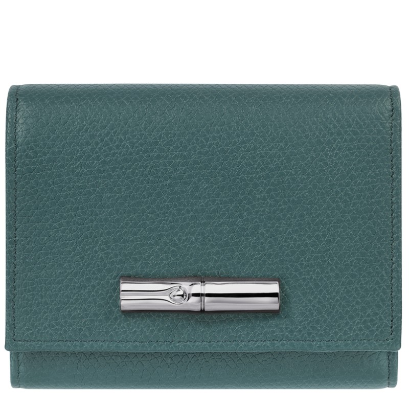 LONGCHAMP LE ROSEAU PORTEFEUILLE COMPACT CÈDRE