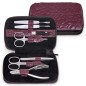 TROUSSE DE MANUCURE 7 PIÈCES ORNAMENTO EN CUIR BORDEAUX SACHER