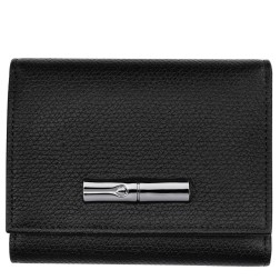 LONGCHAMP LE ROSEAU PORTEFEUILLE COMPACT NOIR