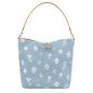 LONGCHAMP LE ROSEAU DENIM SAC PORTÉ ÉPAULE M CIEL