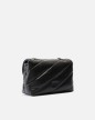 SAC PORTÉ ÉPAULE CLASSIC LOVE BAG PUFF MAXI QUILT NOIR/ARGENTÉ PINKO