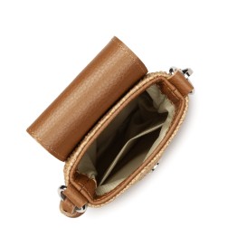 POCHETTE SMARTPHONE MINI OSIER ITALIE CAMEL LANCASTER