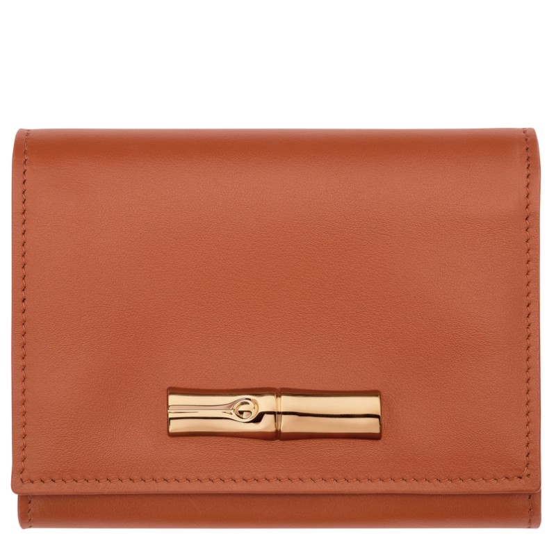 LONGCHAMP LE ROSEAU SLEEK PORTEFEUILLE COMPACT ÉCORSE