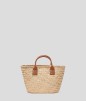 CABAS EN RAFFIA K/SIGNATURE NATUREL TAN KL