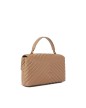 SAC PORTÉ MAIN CLASSIC LADY LOVE BAG PUFF CHEVRON NOISETTE/DORÉ PINKO