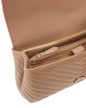 SAC PORTÉ MAIN CLASSIC LADY LOVE BAG PUFF CHEVRON NOISETTE/DORÉ PINKO