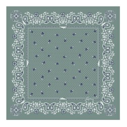 CARRÉ DE SOIE 50CM FRENCH BANDANA LONGCHAMP CÉLADON