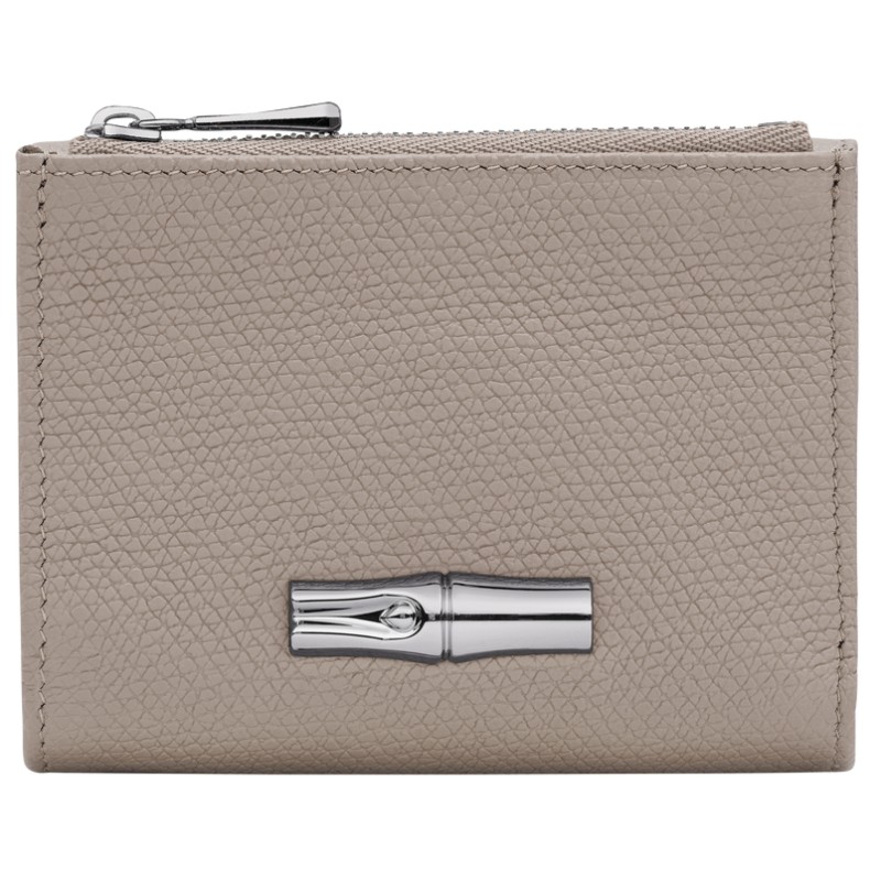 LONGCHAMP LE ROSEAU PORTEFEUILLE COMPACT ARGILE