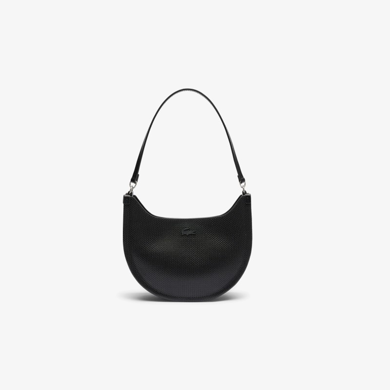 SAC LUNE CHANTACO EN CUIR NOIR LACOSTE