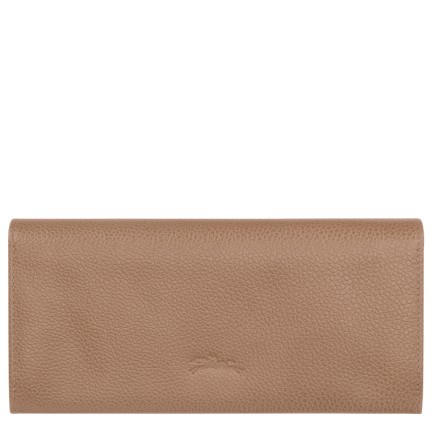 LONGCHAMP LE FOULONNÉ PORTEFEUILLE LONG À RABAT BISCUIT