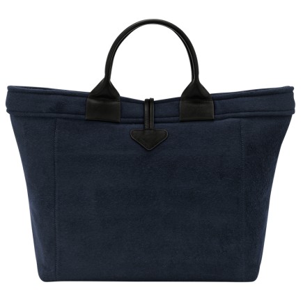 LONGCHAMP LE ROSEAU x GLOVERALL SAC CABAS L MARINE