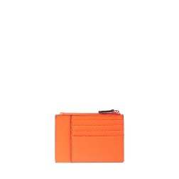 PORTE CARTES ZIPPÉ NINON ORANGE VIF LANCEL