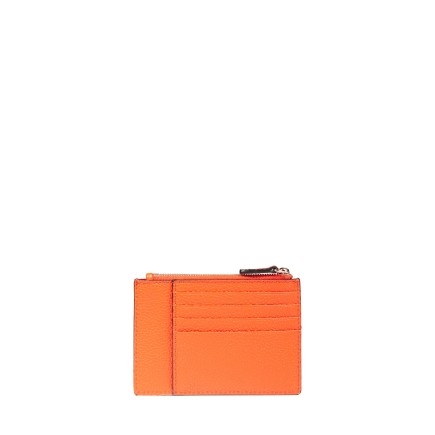 PORTE CARTES ZIPPÉ NINON ORANGE VIF LANCEL