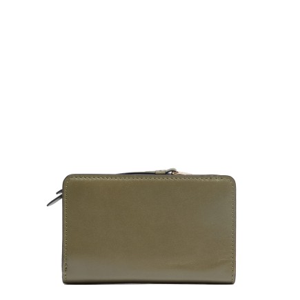 PORTEFEUILLE COMPACT ORIGAMI DE LANCEL KAKI FONCÉ