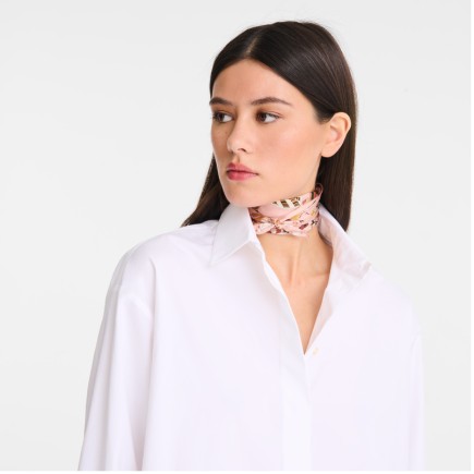 CARRÉ DE SOIE 50CM FORÊT LONGCHAMP ROSETHÉ