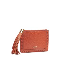 PORTE CARTES ZIPPÉ PREMIER FLIRT BRIQUE LANCEL