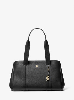 PETIT SAC PORTÉ MAIN ROMEE EN CUIR GRAINÉ NOIR MK