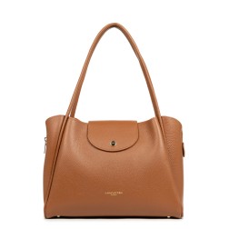 SAC CABAS ÉPAULE IDA DOUBLE CAMEL IN ORANGE LANCASTER