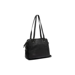 SAC BANDOULIÈRE EN CUIR NOIR PORLEZZA THE CHESTERFIELD BRAND
