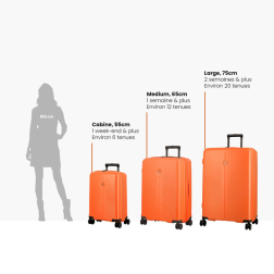 VALISE VERTICALE A ROULETTES HENDAYE 75 cm MARINE JUMP